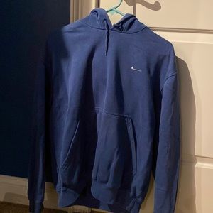 Men’s blue Nike hoodies, size medium.
